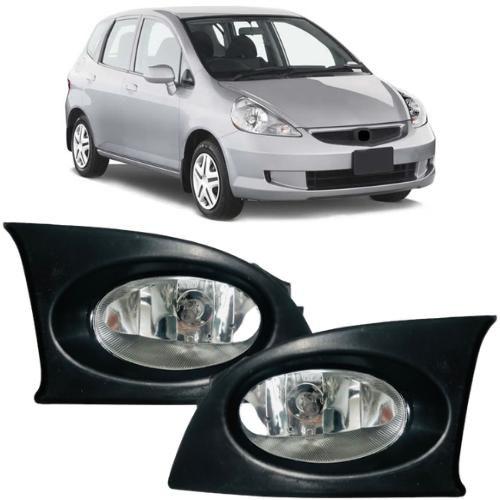 Imagem de Par farol milha neblina honda fit 06/07 2007 2008 vidro