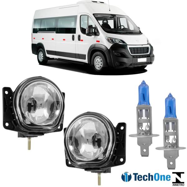 Imagem de Par farol milha peugeot boxer 2005 a 2016 e super branca