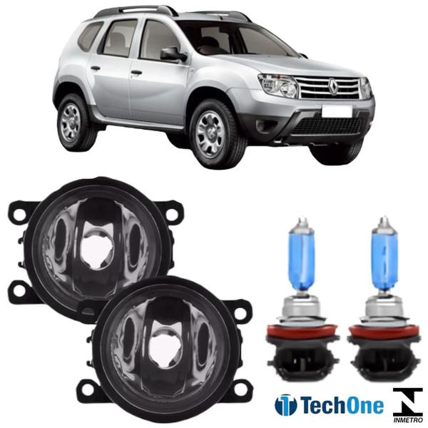 Imagem de Par farol milha renault duster 2011 a 2021 e super branca