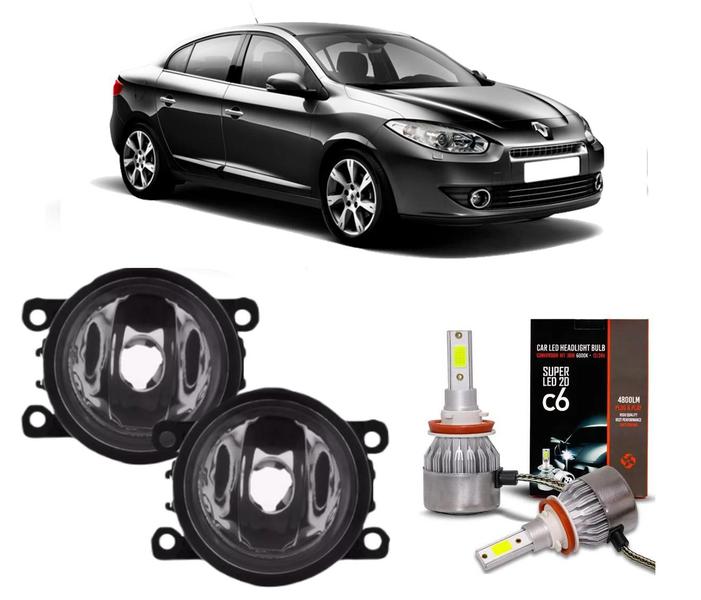 Imagem de Par farol milha renault fluence 2011 ate 2018 e super led 2d