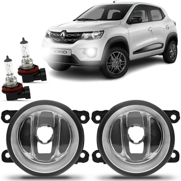 Imagem de Par Farol Milha Renault Kwid 2017 2018 2019 + Lâmpada