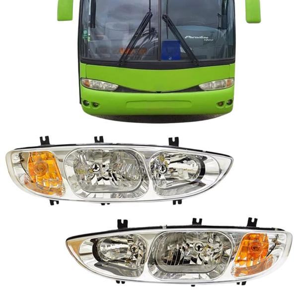 Imagem de Par Farol para Ônibus Marcopolo G6 - 2001 a 2006 - Original IAM LD + LE (79480125)