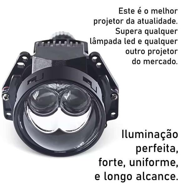 Imagem de Par Farol Projetor Biled Dual Laser 200W 3 Polegadas Eyes 3R