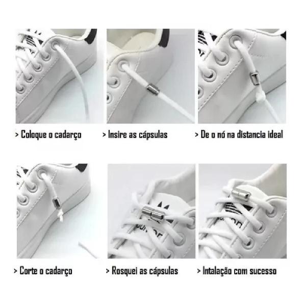 Par Fecho De Rosca Metal Não Amarre Seu Cadarço Tênis Sapato - Topmixshop Imagem de Par Fecho De Rosca Metal Não Amarre Seu Cadarço Tênis Sapato