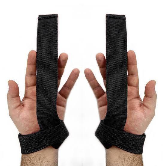 Imagem de Par Fita Strap Academia Tala Para Treino Luva Lpo Musculação Gancho Algodão