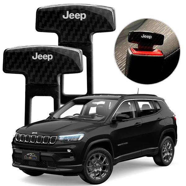 Imagem de Par Fivela Anti Som Cinto Trava Segurança Jeep Compass