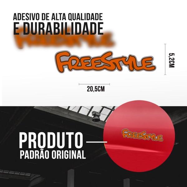 Imagem de Par Ford Ecosport Freestyle Laranja Kit Emblema Adesivo