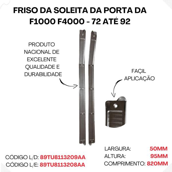 Par Friso Soleira Em Alumínio Da Porta Da Picape Ford F1000/F4000 - 72 a 92 - ASA Equipamentos Imagem de Par Friso Soleira Em Alumínio Da Porta Da Picape Ford F1000/F4000 - 72 a 92