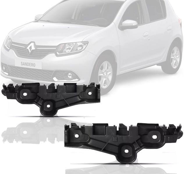 Imagem de Par Guia Suporte Parachoque Renault Sandero 2014 2015 2016