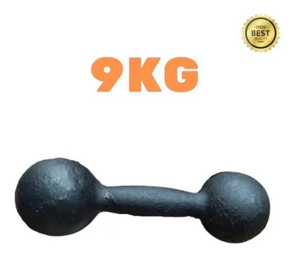 Imagem de Par Halter Super Premium Bola Pintado 9Kg Peso Musculação