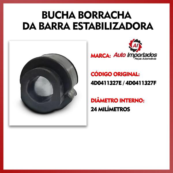 Imagem de Par Kit Bucha Barra Estabilizadora Suspensão Dianteira Audi A5 Sportback 2009 2010 2011 2012 2013 2014 2015 2016