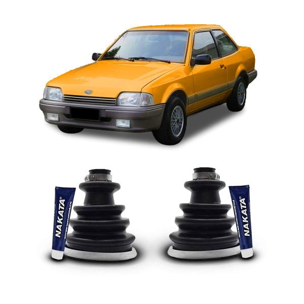 Imagem de Par Kit Coifa Borracha Abraçadeira Homocinética Original Nakata Lado Roda Ford Verona 1990 1991 1992