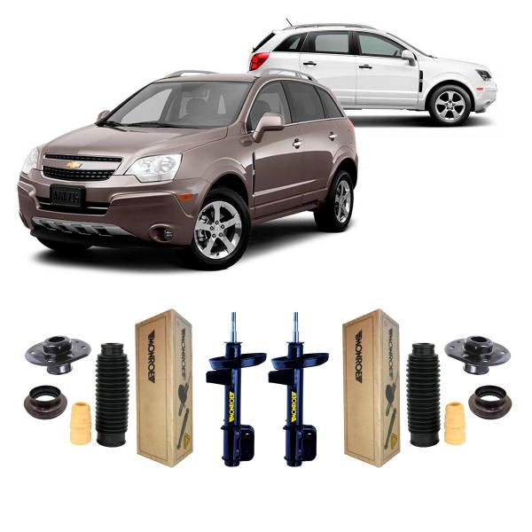 Imagem de Par Kit Coxim Batente Coifa Amortecedor Dianteiro Chevrolet Captiva 2008 2009 2010 2011 2012 2013 2014 2015 2016 2017