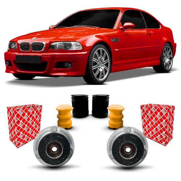 Imagem de Par Kit Coxim Rolamento Febi Batente Coifa Suspensão Amortecedor Dianteiro BMW M3 E46 2000 2001 2002 2003 2004 2005 2006