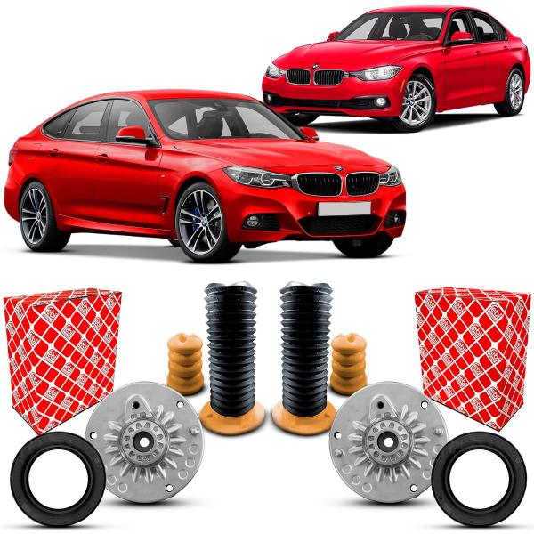 Imagem de Par Kit Coxim Rolamento Febi Bilstein Batente Coifa Amortecedor Dianteiro BMW 320i 2012 2013 2014 2015 2016 2017 2018