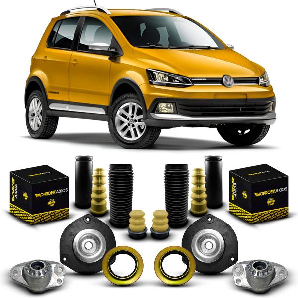 Imagem de Par Kit Coxim Suporte Batedor Rolamento Batente Coifa Dianteiro Traseiro Volkswagen CrossFox 2015 2016 2017 2018 2019