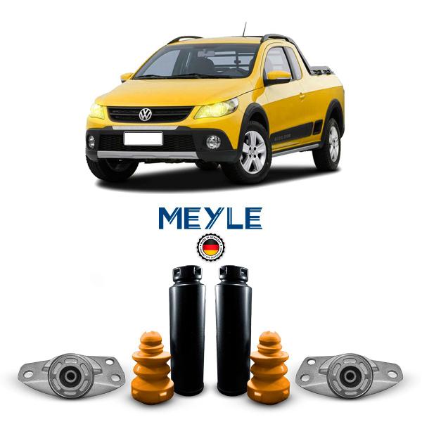 Imagem de Par Kit Coxim Suporte Meyle Batente Coifa Suspensão Traseira Volkswagen Saveiro Cross 2010 2011 2012 2013 2014 2015 2016