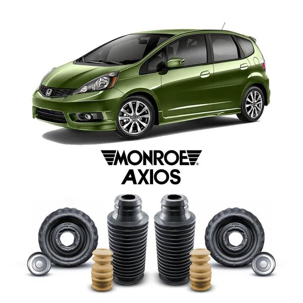 Imagem de Par Kit Suporte Batente Coifa Dianteiro Honda Fit 2008/2014