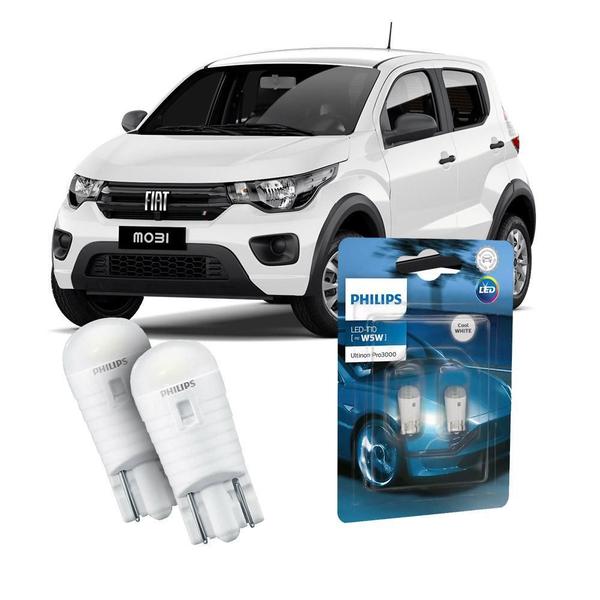 Imagem de Par Lâmpada Led Farolete Fiat Mobi Philips Ultinon