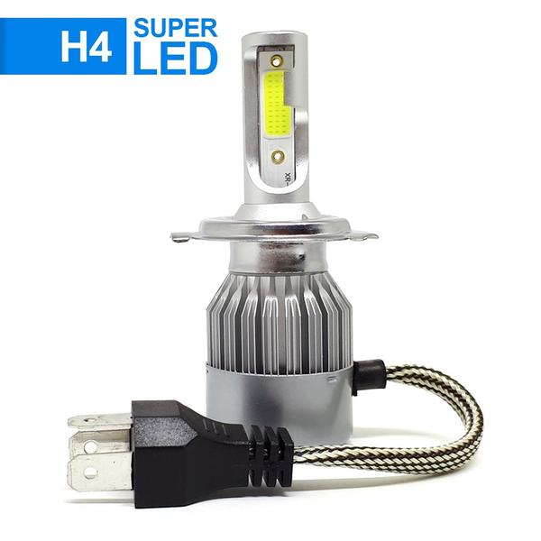 Imagem de Par Lâmpadas H4 Farol Milha Spacecross 2016 2017 2018 2019 2020 Super Led C6 6000k 7200 Lumens Branco Frio Efeito Xenon