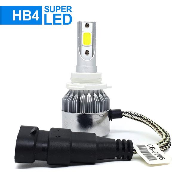 Imagem de Par Lâmpadas HB4 Farol Baixo Corolla 2008 2009 2010 2011 2012 Super Led C6 6000k 7200 Lumens Branco Frio Efeito Xenon