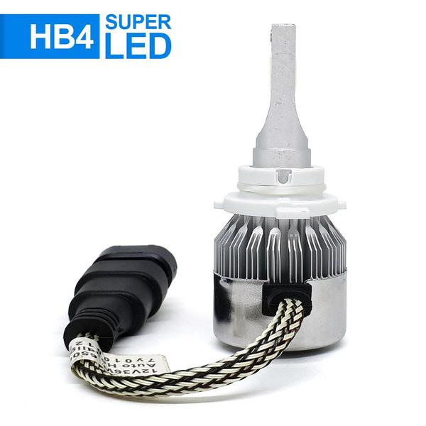 Imagem de Par Lâmpadas HB4 Farol Baixo Hilux 2009 2010 2011 2012 Super Led C6 6000k 7200 Lumens Branco Frio Efeito Xenon