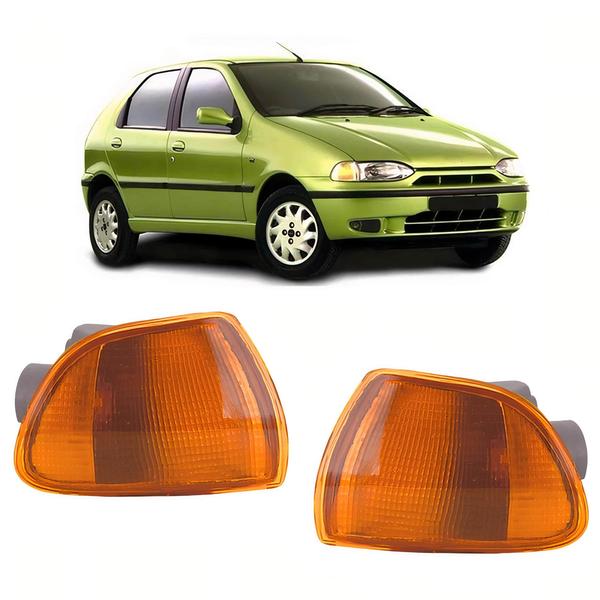 Imagem de PAR Lanterna Dianteira Pisca Fiat Palio 96 97 98 99 Âmbar