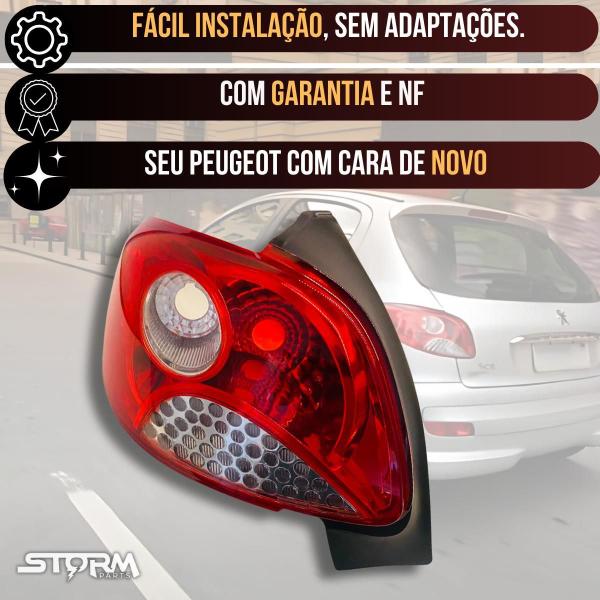 Imagem de Par Lanterna Farol De Freio Traseira Peugeot 207 2008 A 2015