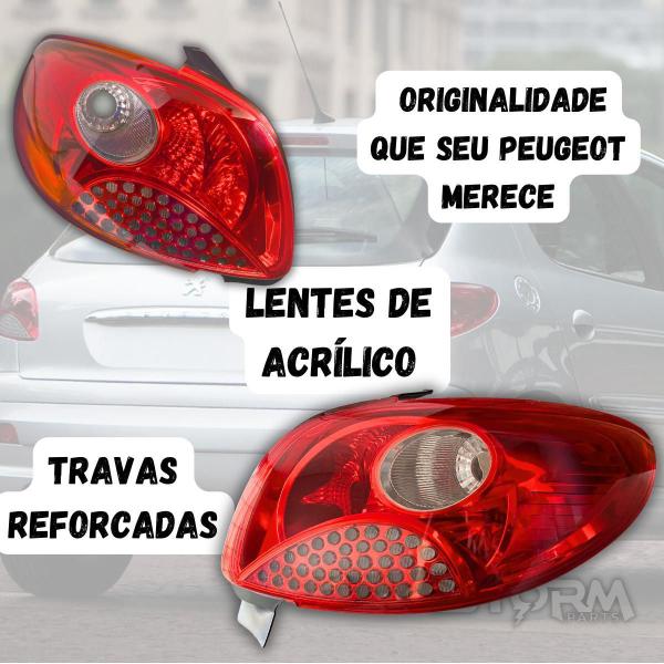 Imagem de Par Lanterna Luz De Freio Traseira Peugeot 207 2008 A 2015