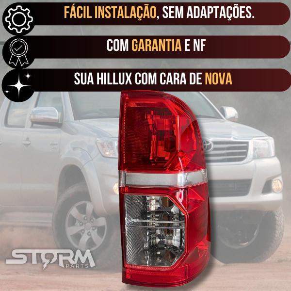 Imagem de Par Lanterna Luz Freio Toyota Hilux Ano 2004 A 2011 Lâmpada