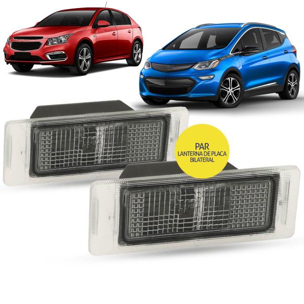 Imagem de Par Lanterna Luz Placa Chevrolet Bolt Sonic Trailblazer Cruze Hatch 2011 a 2016 Tracker 2013 a 2019 Spin após 2019