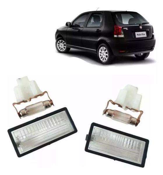 Imagem de Par Lanterna Luz Placa Fiat Palio Fire Economy 2010 2011 2012 2013 2014 Original