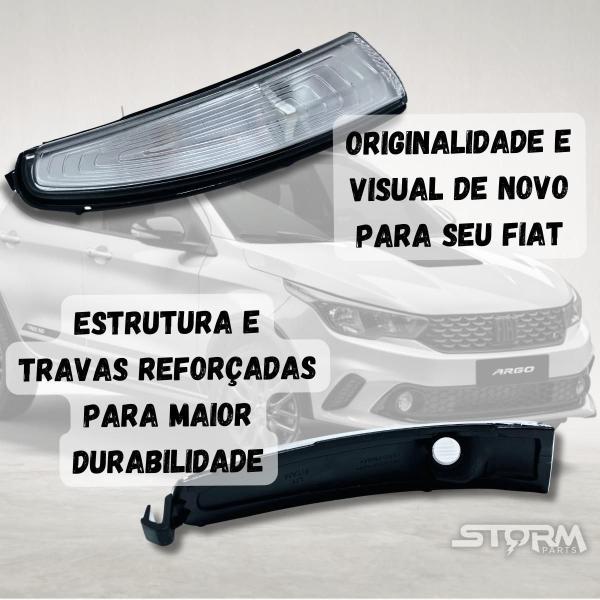 Imagem de Par Lanterna Seta Sinal Retrovisor Fiat Argo Ano 2017 A 2024