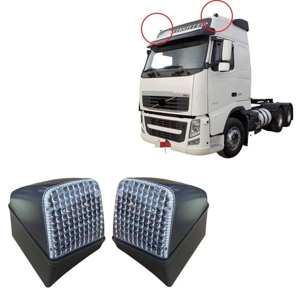 Imagem de Par Lanterna Teto Volvo Fm Fh 12 13 Fh12 Fh13 Led