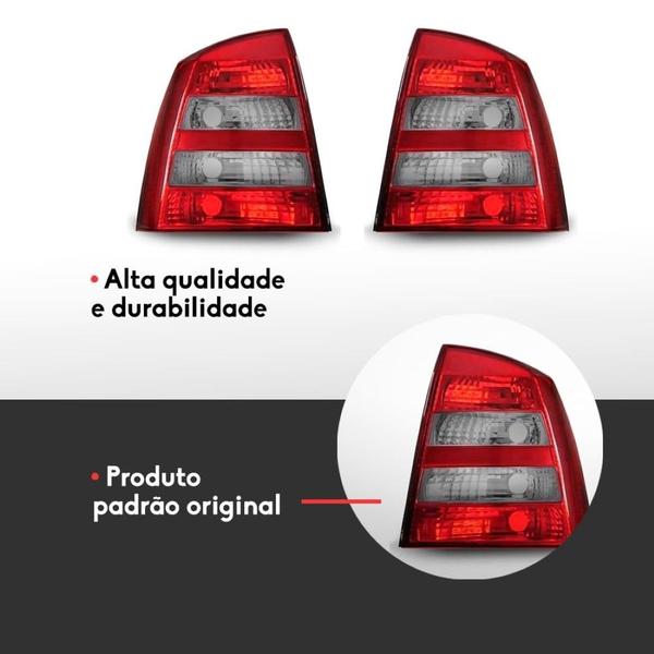 Imagem de Par Lanterna Traseira Astra Sedan 2011 2012 Bicolor Re Fume