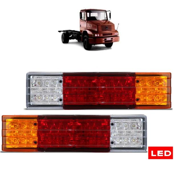 Imagem de Par Lanterna Traseira Led Mb Axor Atego Accelo Atron Actros