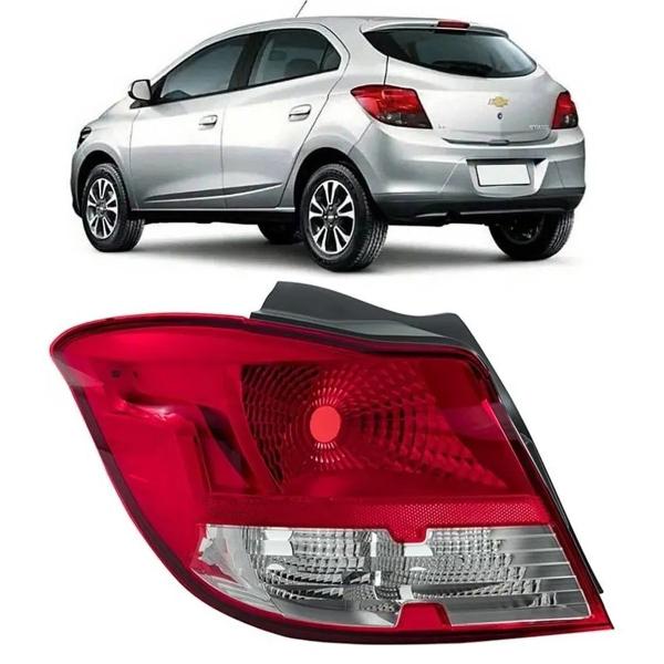 Imagem de Par Lanterna Traseira Vermelho E Cristal Onix Hatch 2012 Em Diante