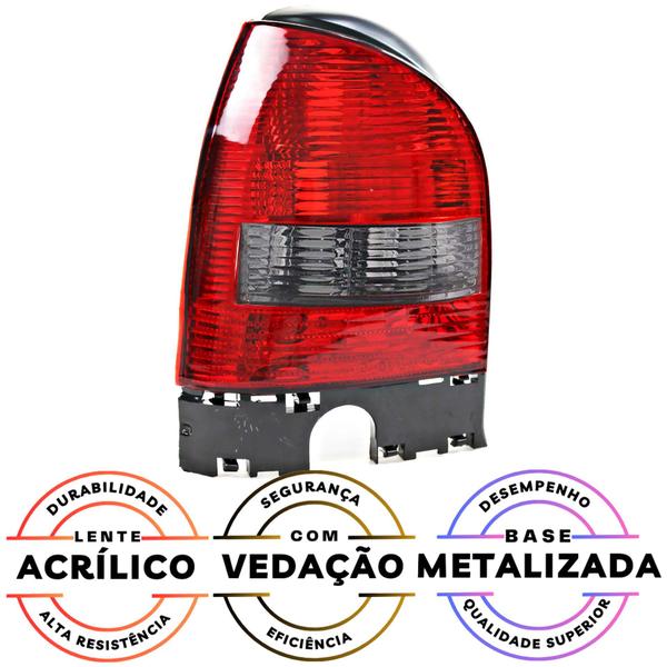 Imagem de PAR Lanterna Traseira VW Gol G3 1999 2000 2001 2002 2003 2004 2005 Fumê