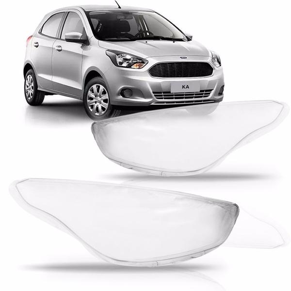 Imagem de Par lente farol ford ka hatch & sedan 2015 2016 2017 2018