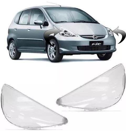 Imagem de Par Lente Farol Honda Fit 2003 2004 2005 2006 2007 2008