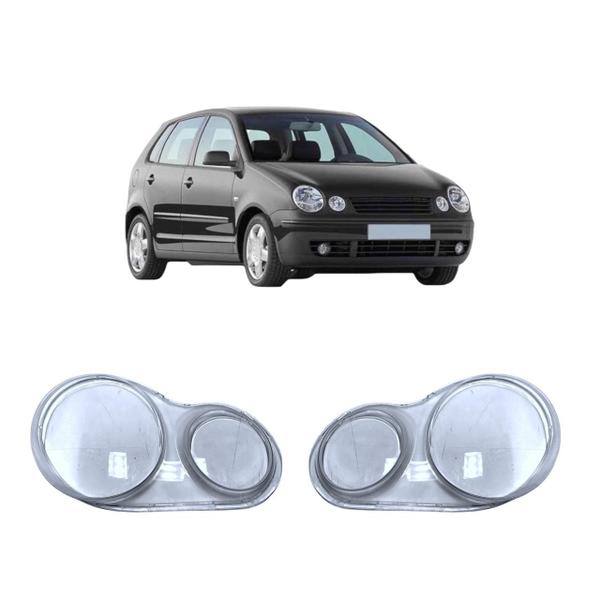 Imagem de Par lente farol volkswagen polo 2003 a 2006 hatch sedan