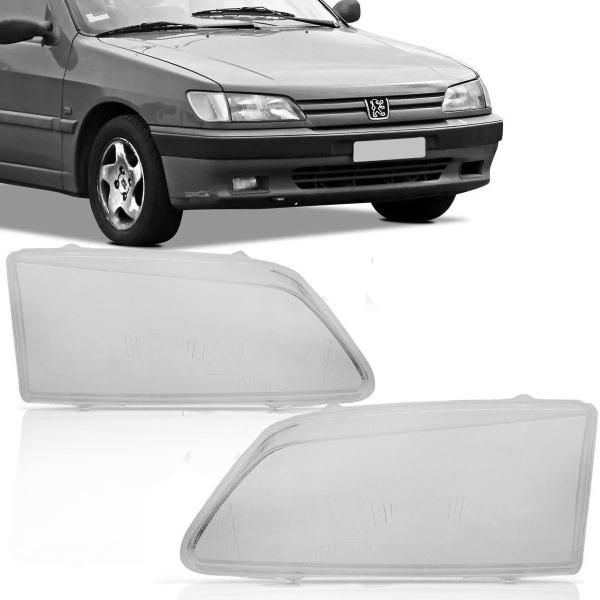 Imagem de Par Lente Vidro Farol Peugeot 306 1993 1994 1995 1996