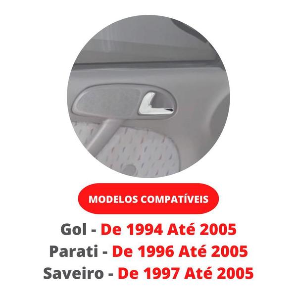par maçaneta interna puxador alavanca gol g2 g3 2004 2005 - Universal Automotive Imagem de par maçaneta interna puxador alavanca gol g2 g3 2004 2005