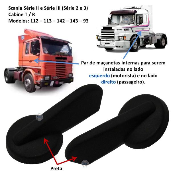 Imagem de Par Maçaneta Interna Scania Série II e III T/R (112/113)