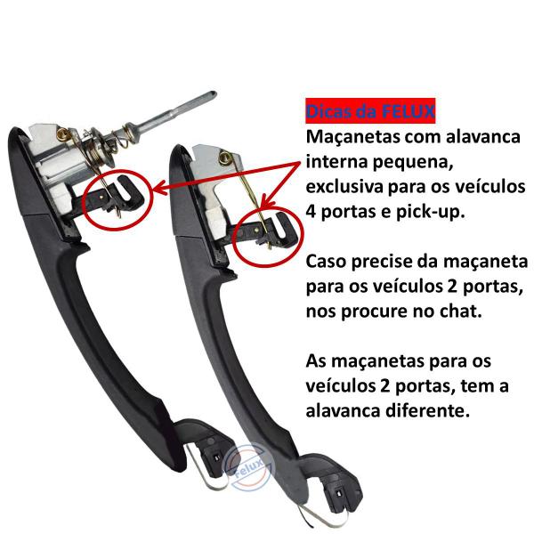 Imagem de Par Maçanetas Externa c/Chave Valeo Parati G3 G4 4 Portas