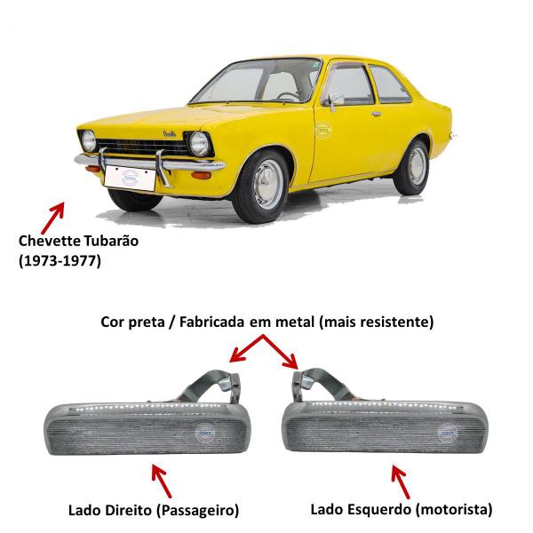 Imagem de Par Maçanetas Externa Chevette Tubarão 73-77 Cromada