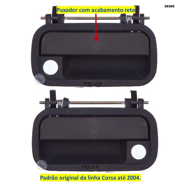 Imagem de Par Maçanetas Externa Dianteira Corsa Hatch 1994-2002 Preta