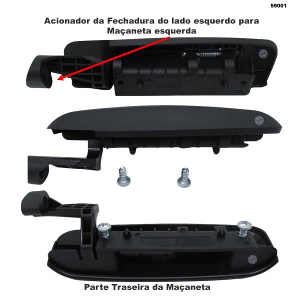 Imagem de Par Maçanetas Externa Traseira Uno Vivace 2010-2014