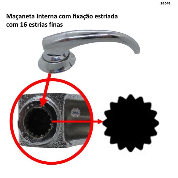 Imagem de Par Maçanetas Interna com Moldura Roseta Rural Ford F75