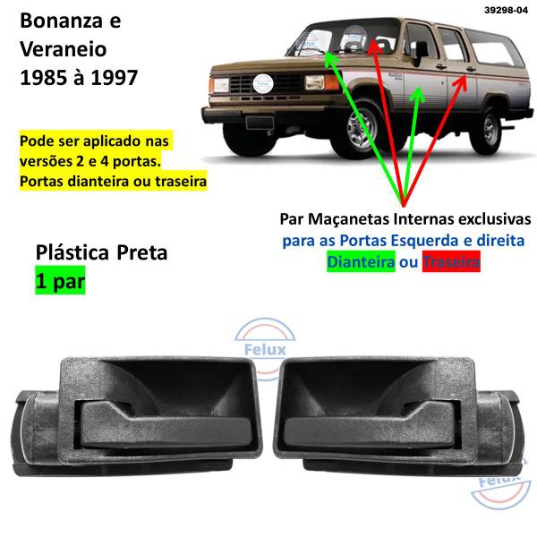 Imagem de Par Maçanetas Internas D20 Bonanza e Veraneio 1985-1997